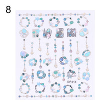 Load image into Gallery viewer, 3D Nail Sticker Gem Rhinestone Self Adhesive Transfer Decals Nail Art Decoration DIY Manicure Design