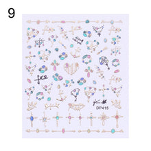 Load image into Gallery viewer, 3D Nail Sticker Gem Rhinestone Self Adhesive Transfer Decals Nail Art Decoration DIY Manicure Design