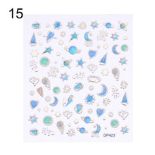 Load image into Gallery viewer, 3D Nail Sticker Gem Rhinestone Self Adhesive Transfer Decals Nail Art Decoration DIY Manicure Design