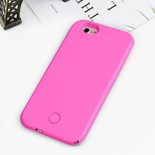 Load image into Gallery viewer, luminous flash selfie light up phone cases for apple Iphone 7 8 6 6s Plus X glowing luxury case for Iphone 5 5s 5c se coque capa