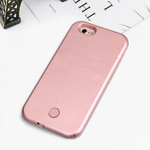 Load image into Gallery viewer, luminous flash selfie light up phone cases for apple Iphone 7 8 6 6s Plus X glowing luxury case for Iphone 5 5s 5c se coque capa