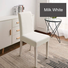 Load image into Gallery viewer, Solid Color Chair Cover Spandex Stretch Elastic Slipcovers Chair Covers White For Dining Room Kitchen Wedding Banquet Hotel