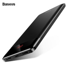 Load image into Gallery viewer, Baseus 10000mAh Power Bank Portable Charging Powerbank 10000 Slim Poverbank External Battery Pack Charger For Xiaomi Mi 9 iPhone