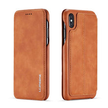 Load image into Gallery viewer, Original Flip Wallet Leather Business Retro Book Design Magnetic For iphone XS Max XR XS X 6 6S 6Plus 7 8 7Plus 8Plus  JS0715