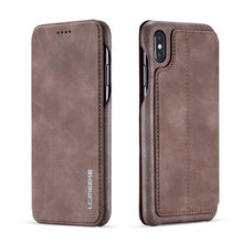 Load image into Gallery viewer, Original Flip Wallet Leather Business Retro Book Design Magnetic For iphone XS Max XR XS X 6 6S 6Plus 7 8 7Plus 8Plus  JS0715