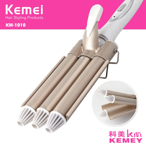 Professional Curling Iron Ceramic Triple Barrel Hair Styler Hair Waver Styling Tools 110-220V Hair Curler Electric Curling 41D