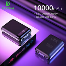 Load image into Gallery viewer, FLOVEME Mini Power Bank 10000mAh For Xiaomi Mi Powerbank Pover Bank Charger Dual Usb Ports External Battery Poverbank Portable