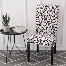 Load image into Gallery viewer, Stripped Cross Pattern Chair Covers Spandex Dining Room Stretch Seat Cover Chair Protective Case for Restaurant basen ogrodowy