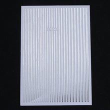 Load image into Gallery viewer, 1 Sheet Gold Silver 3D Nail Sticker Striping Tape Lines Design Multi-size Strip Tape Adhesive DIY Foil Manicure Nail Art Decals