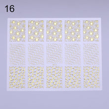 Load image into Gallery viewer, 1 Sheet Gold Silver 3D Nail Sticker Striping Tape Lines Design Multi-size Strip Tape Adhesive DIY Foil Manicure Nail Art Decals