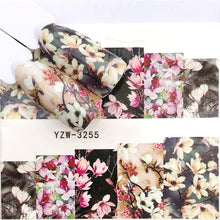 Load image into Gallery viewer, YWK 1 Sheet 2019 Leopard / Black Rose / Flower Nail Art Water Decals Transfer Sticker Manicure Nail Decoration
