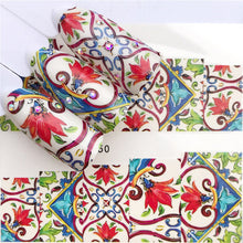 Load image into Gallery viewer, YWK 1 Sheet 2019 Leopard / Black Rose / Flower Nail Art Water Decals Transfer Sticker Manicure Nail Decoration