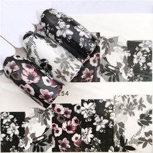 Load image into Gallery viewer, YWK 1 Sheet 2019 Leopard / Black Rose / Flower Nail Art Water Decals Transfer Sticker Manicure Nail Decoration