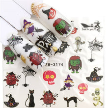 Load image into Gallery viewer, YWK 1 Sheet 2019 Leopard / Black Rose / Flower Nail Art Water Decals Transfer Sticker Manicure Nail Decoration