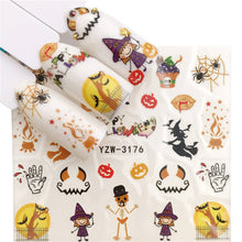 Load image into Gallery viewer, YWK 1 Sheet 2019 Leopard / Black Rose / Flower Nail Art Water Decals Transfer Sticker Manicure Nail Decoration