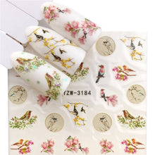 Load image into Gallery viewer, YWK 1 Sheet 2019 Leopard / Black Rose / Flower Nail Art Water Decals Transfer Sticker Manicure Nail Decoration