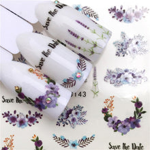 Load image into Gallery viewer, YWK 1 Sheet 2019 Leopard / Black Rose / Flower Nail Art Water Decals Transfer Sticker Manicure Nail Decoration