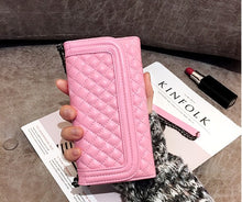 Load image into Gallery viewer, Luxury folding mirror card wallet leather Cover for iphone XS MAX Case XR for iphone X case 8 8plus 7 7plus crossbody chain bag