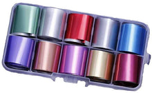 Load image into Gallery viewer, Flower Nail Art Holographic Foil Decoration Wrap Transfer 10 pcs (10 designs) Nail Art Foils Transfer Holographic Foil sticker