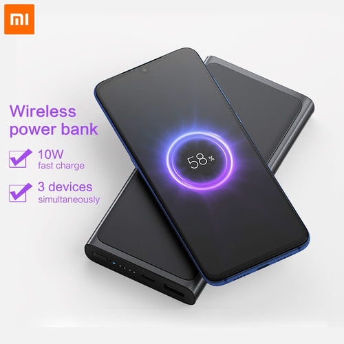 Xiaomi Wireless Power Bank 10000mAh Qi Fast Wireless Charger USB Type C Mi Powerbank PLM11ZM Portable Charging Power bank