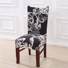 Load image into Gallery viewer, Stripped Cross Pattern Chair Covers Spandex Dining Room Stretch Seat Cover Chair Protective Case for Restaurant basen ogrodowy