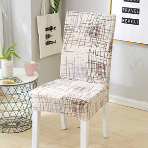 Stripped Cross Pattern Chair Covers Spandex Dining Room Stretch Seat Cover Chair Protective Case for Restaurant basen ogrodowy