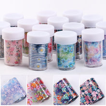 Load image into Gallery viewer, Elessical 1 Pcs 100*4cm Fashion Nail Art Foil Transfer Stickers Nail Decal Design Flower Decoration Nails holographic Wraps tool