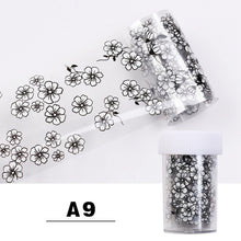 Load image into Gallery viewer, Elessical 1 Pcs 100*4cm Fashion Nail Art Foil Transfer Stickers Nail Decal Design Flower Decoration Nails holographic Wraps tool