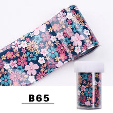 Load image into Gallery viewer, Elessical 1 Pcs 100*4cm Fashion Nail Art Foil Transfer Stickers Nail Decal Design Flower Decoration Nails holographic Wraps tool