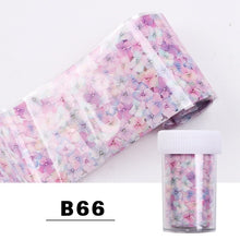 Load image into Gallery viewer, Elessical 1 Pcs 100*4cm Fashion Nail Art Foil Transfer Stickers Nail Decal Design Flower Decoration Nails holographic Wraps tool