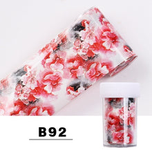 Load image into Gallery viewer, Elessical 1 Pcs 100*4cm Fashion Nail Art Foil Transfer Stickers Nail Decal Design Flower Decoration Nails holographic Wraps tool