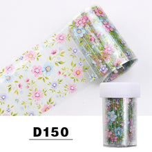 Load image into Gallery viewer, Elessical 1 Pcs 100*4cm Fashion Nail Art Foil Transfer Stickers Nail Decal Design Flower Decoration Nails holographic Wraps tool