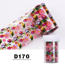 Load image into Gallery viewer, Elessical 1 Pcs 100*4cm Fashion Nail Art Foil Transfer Stickers Nail Decal Design Flower Decoration Nails holographic Wraps tool