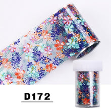 Load image into Gallery viewer, Elessical 1 Pcs 100*4cm Fashion Nail Art Foil Transfer Stickers Nail Decal Design Flower Decoration Nails holographic Wraps tool