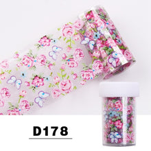 Load image into Gallery viewer, Elessical 1 Pcs 100*4cm Fashion Nail Art Foil Transfer Stickers Nail Decal Design Flower Decoration Nails holographic Wraps tool