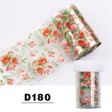 Load image into Gallery viewer, Elessical 1 Pcs 100*4cm Fashion Nail Art Foil Transfer Stickers Nail Decal Design Flower Decoration Nails holographic Wraps tool