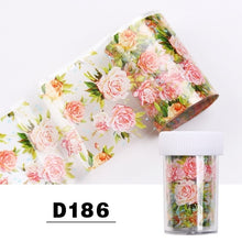 Load image into Gallery viewer, Elessical 1 Pcs 100*4cm Fashion Nail Art Foil Transfer Stickers Nail Decal Design Flower Decoration Nails holographic Wraps tool