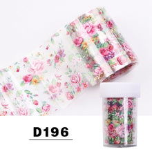 Load image into Gallery viewer, Elessical 1 Pcs 100*4cm Fashion Nail Art Foil Transfer Stickers Nail Decal Design Flower Decoration Nails holographic Wraps tool