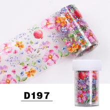 Load image into Gallery viewer, Elessical 1 Pcs 100*4cm Fashion Nail Art Foil Transfer Stickers Nail Decal Design Flower Decoration Nails holographic Wraps tool