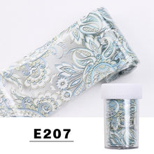 Load image into Gallery viewer, Elessical 1 Pcs 100*4cm Fashion Nail Art Foil Transfer Stickers Nail Decal Design Flower Decoration Nails holographic Wraps tool