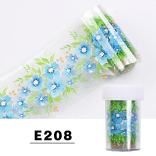 Load image into Gallery viewer, Elessical 1 Pcs 100*4cm Fashion Nail Art Foil Transfer Stickers Nail Decal Design Flower Decoration Nails holographic Wraps tool