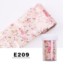 Load image into Gallery viewer, Elessical 1 Pcs 100*4cm Fashion Nail Art Foil Transfer Stickers Nail Decal Design Flower Decoration Nails holographic Wraps tool