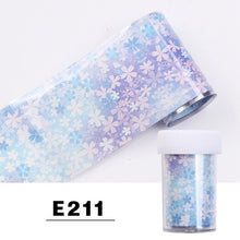 Load image into Gallery viewer, Elessical 1 Pcs 100*4cm Fashion Nail Art Foil Transfer Stickers Nail Decal Design Flower Decoration Nails holographic Wraps tool