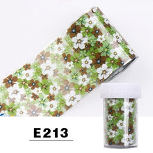 Load image into Gallery viewer, Elessical 1 Pcs 100*4cm Fashion Nail Art Foil Transfer Stickers Nail Decal Design Flower Decoration Nails holographic Wraps tool