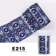 Load image into Gallery viewer, Elessical 1 Pcs 100*4cm Fashion Nail Art Foil Transfer Stickers Nail Decal Design Flower Decoration Nails holographic Wraps tool