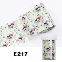 Load image into Gallery viewer, Elessical 1 Pcs 100*4cm Fashion Nail Art Foil Transfer Stickers Nail Decal Design Flower Decoration Nails holographic Wraps tool
