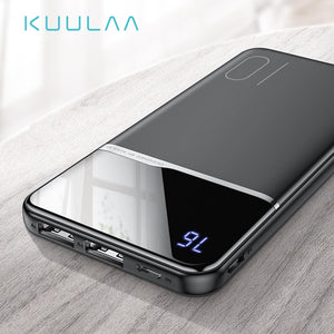 KUULAA Power Bank 10000mAh Portable Charging PowerBank 10000 mAh USB PoverBank External Battery Charger For Xiaomi Mi 9 8 iPhone