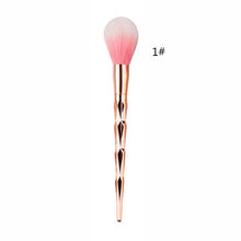 Load image into Gallery viewer, 1pcs  Diamond Rose Gold Makeup Brushes and Fishtail Shaped Foundation Powder Cosmetics Brush Rainbow Eyeshadow Brush Kit dfdf