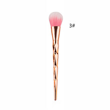 Load image into Gallery viewer, 1pcs  Diamond Rose Gold Makeup Brushes and Fishtail Shaped Foundation Powder Cosmetics Brush Rainbow Eyeshadow Brush Kit dfdf