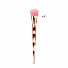 Load image into Gallery viewer, 1pcs  Diamond Rose Gold Makeup Brushes and Fishtail Shaped Foundation Powder Cosmetics Brush Rainbow Eyeshadow Brush Kit dfdf